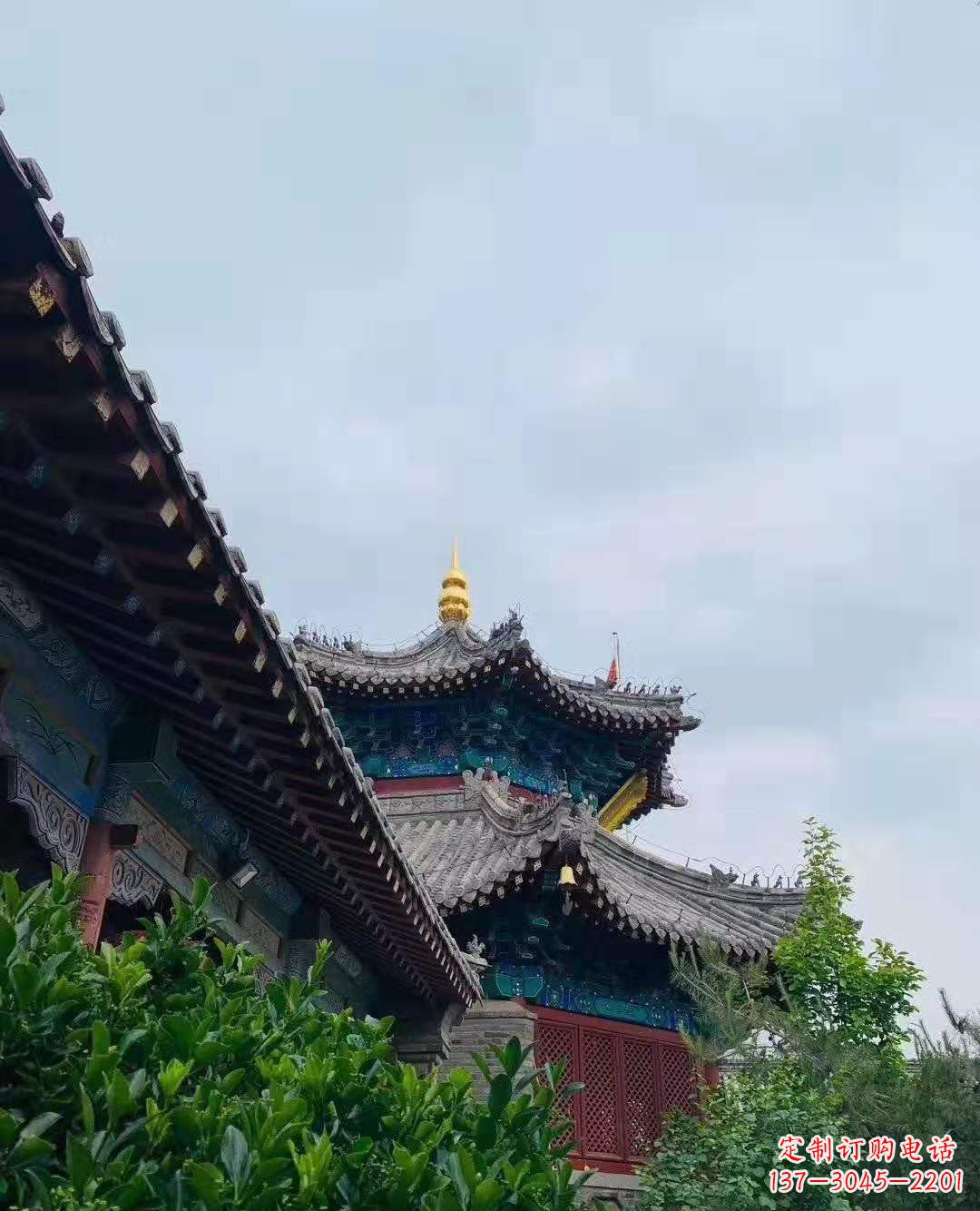 湖南铜雕葫芦塔顶寺庙摆件