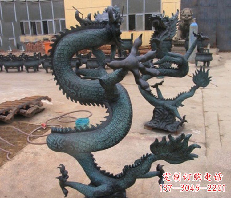 湖南铜雕户外装饰神龙雕塑摆件