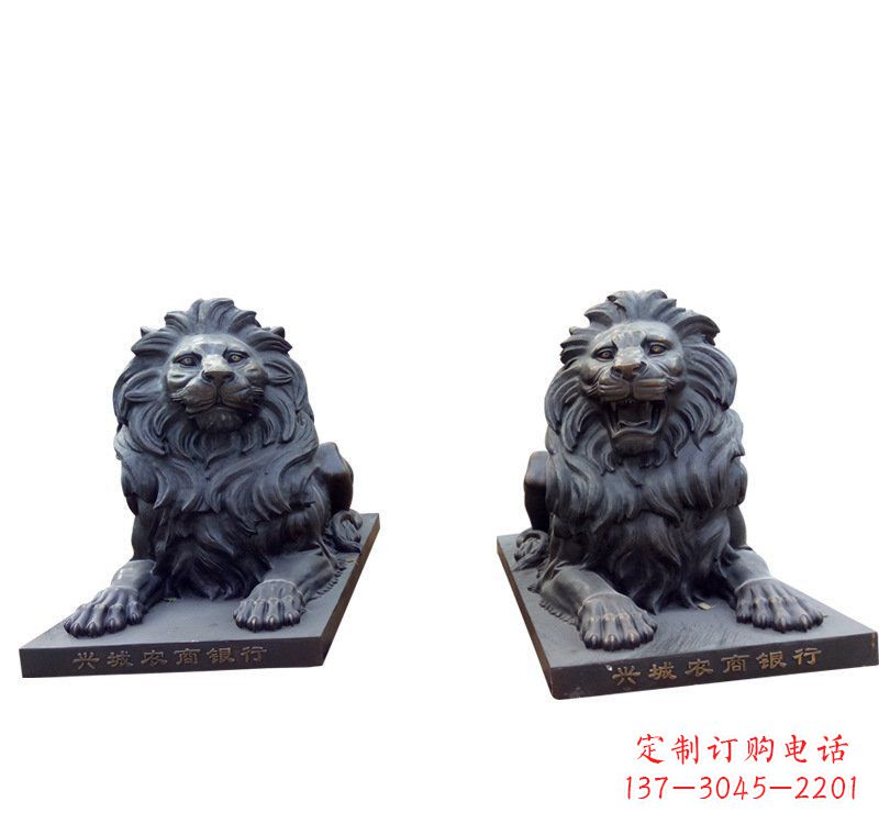 湖南铜雕汇丰狮子 (2)