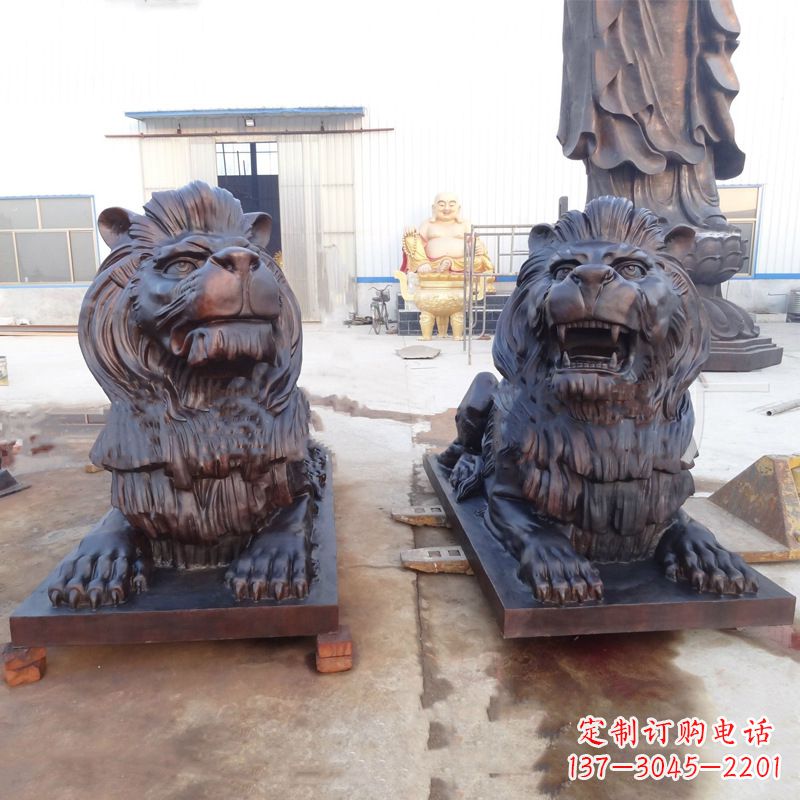 湖南铜雕汇丰狮子雕塑
