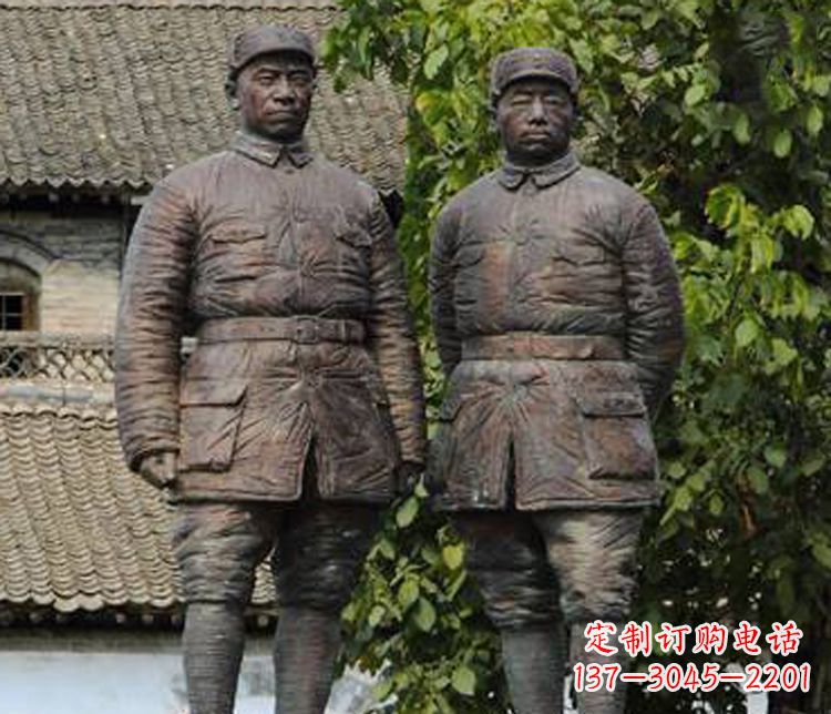 湖南铜雕解放军战士人物雕塑