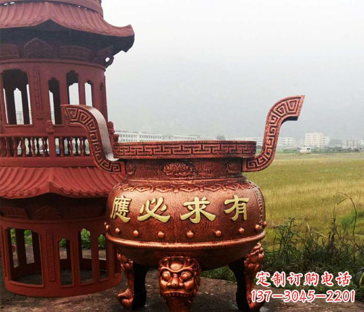 湖南铜雕景观香炉