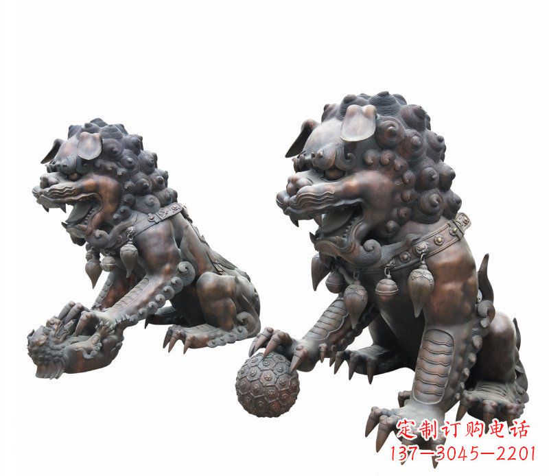 湖南铜雕酒店镇宅招财麒麟雕塑
