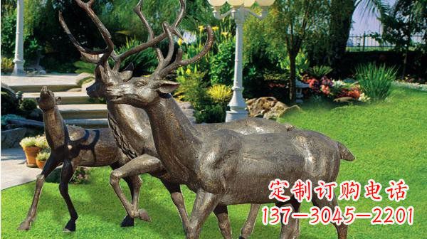 湖南铜雕鹿公园动物雕塑