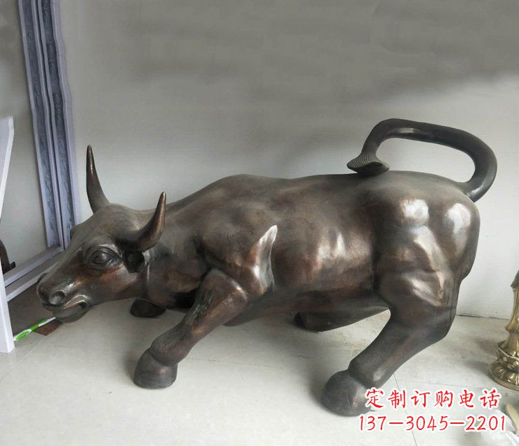 湖南铜雕牛广场动物景观摆件