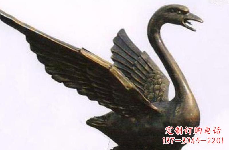 湖南铜雕喷水天鹅公园动物雕塑