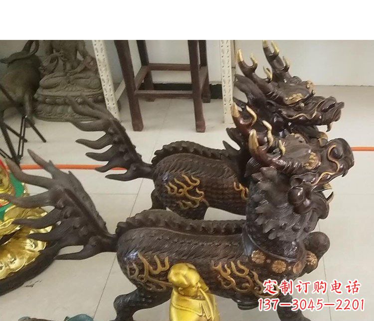 湖南铜雕麒麟招财雕塑