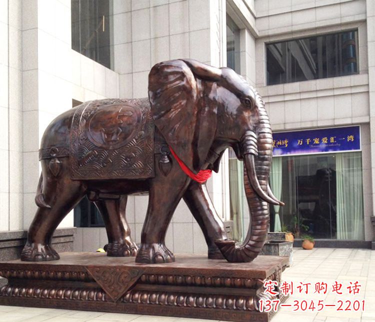 湖南铜雕企业招财大象