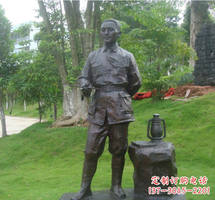 湖南铜雕青年时期邓小平