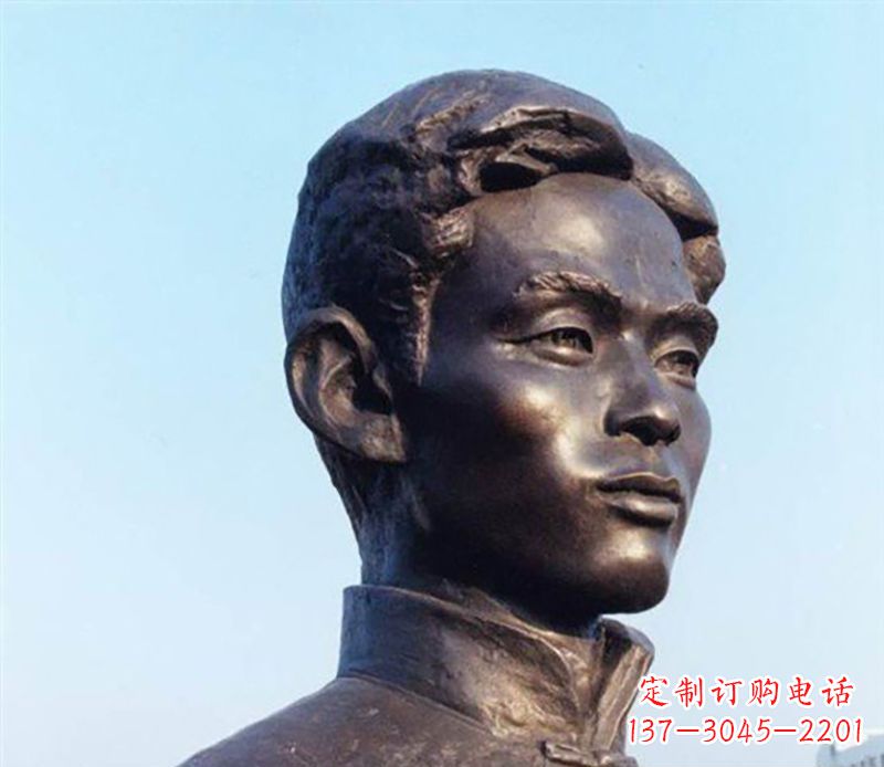 湖南铜雕人物头像