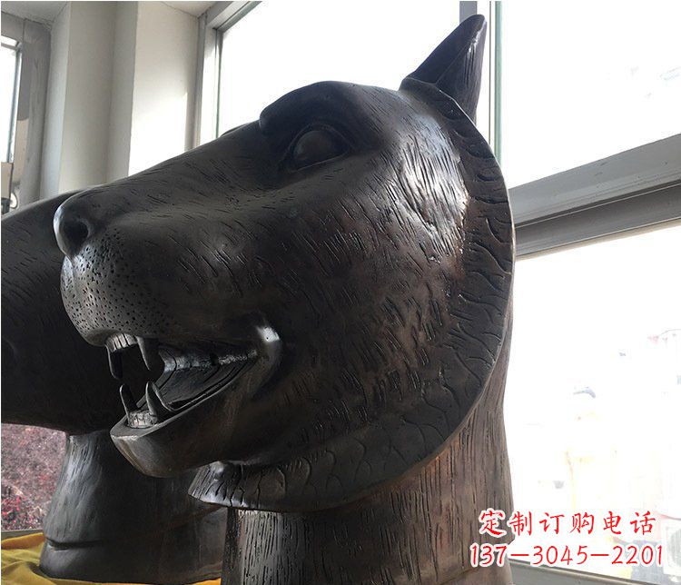 湖南铜雕生肖动物头像雕塑摆件