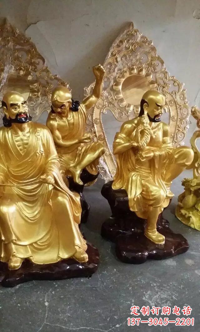 湖南铜雕十八罗汉