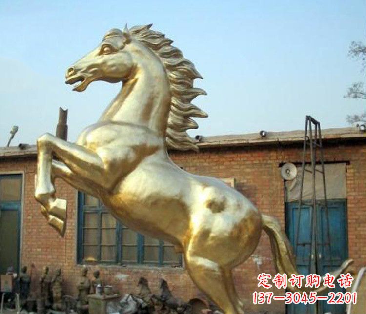 湖南铜雕室商场招财动物马雕塑