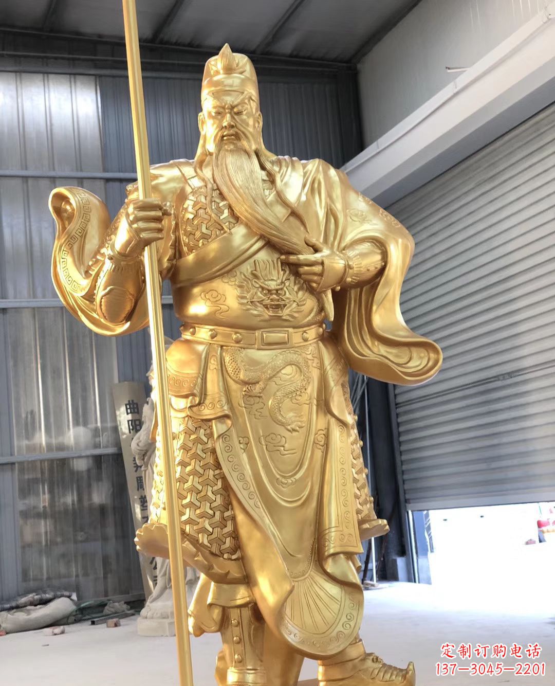 湖南铜雕武财神雕塑