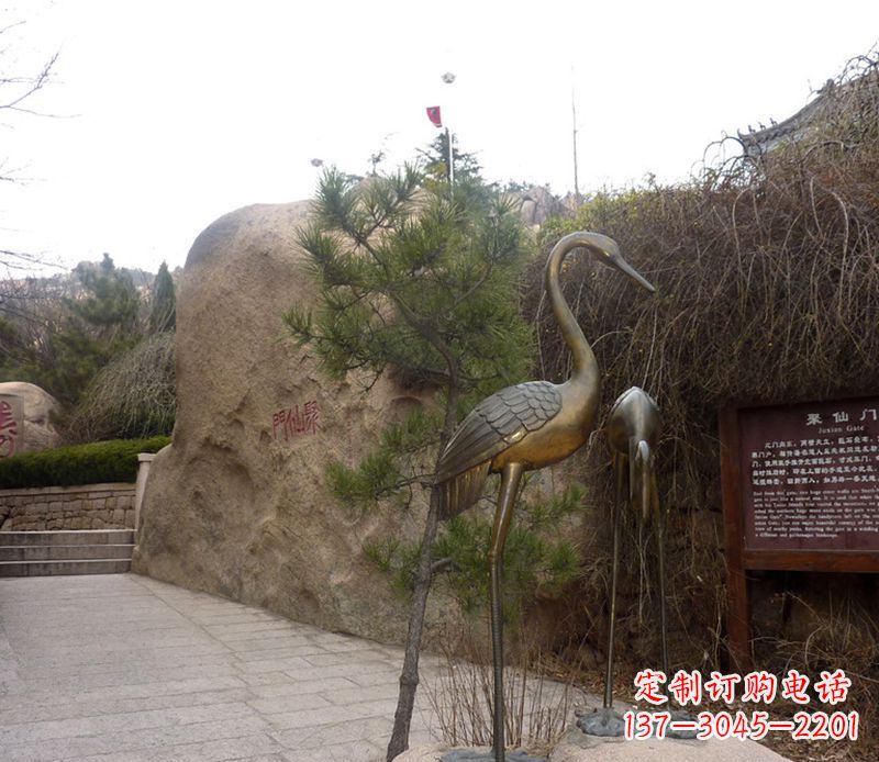 湖南铜雕仙鹤
