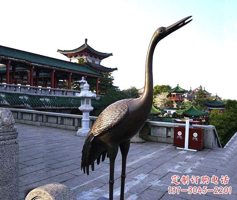 湖南铜雕仙鹤雕塑