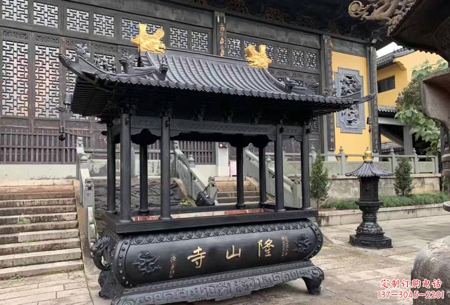 湖南铜雕香炉寺庙景观户外摆件