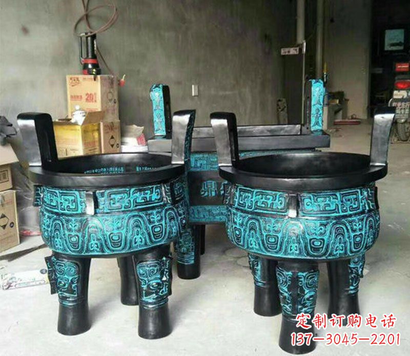 湖南铜雕香炉寺庙香炉雕塑