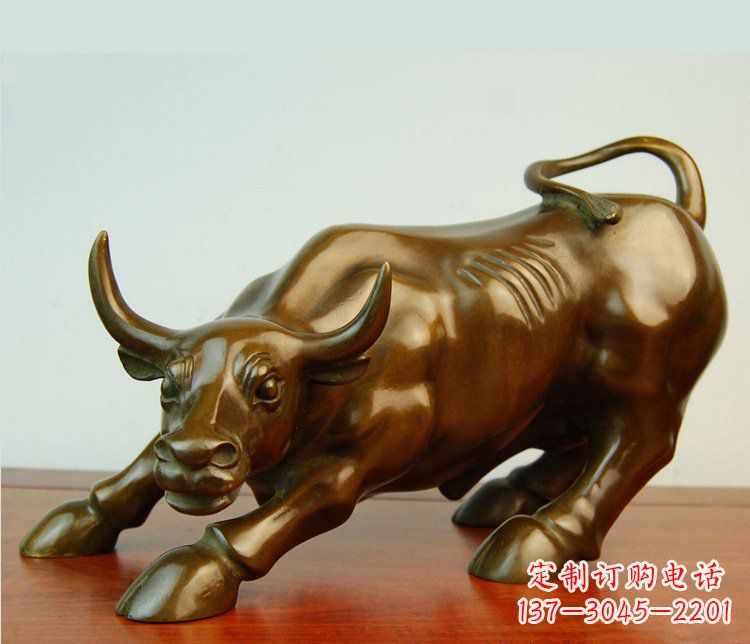 湖南铜雕小区动物牛摆件