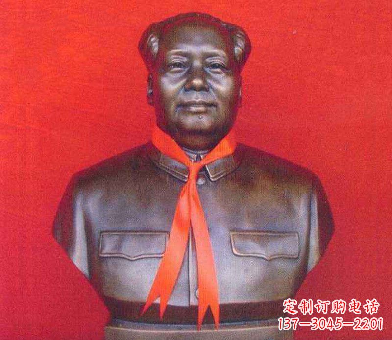 湖南铜雕校园红领巾主席雕塑摆件