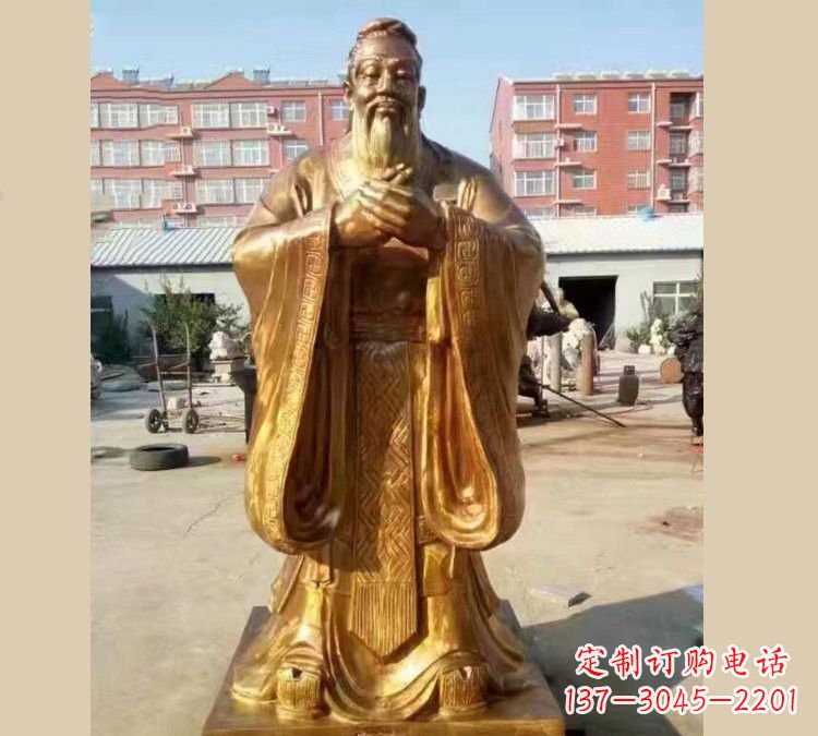 湖南铜雕校园孔子