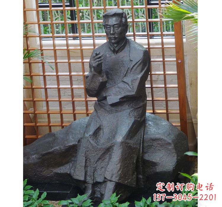 湖南铜雕校园名人鲁迅