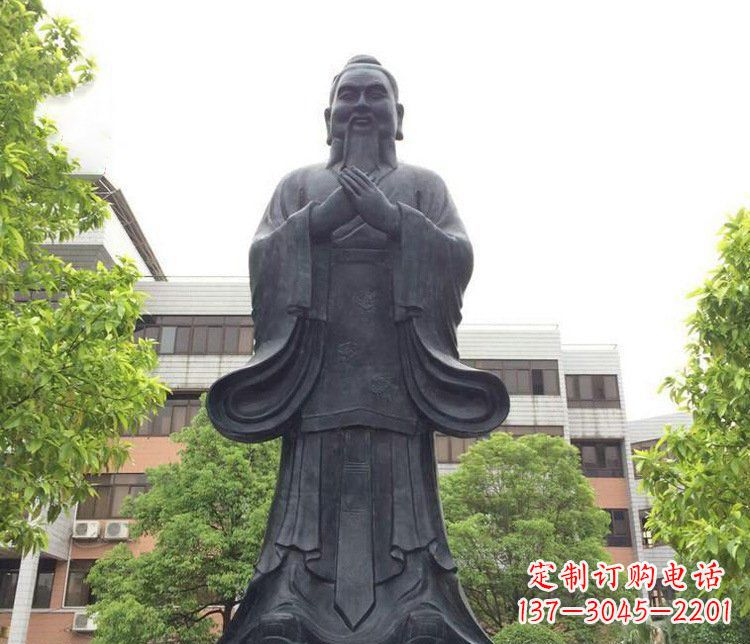 湖南铜雕学校孔子圣人雕塑摆件