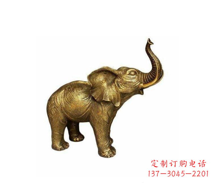 湖南铜雕园林动物小象雕塑