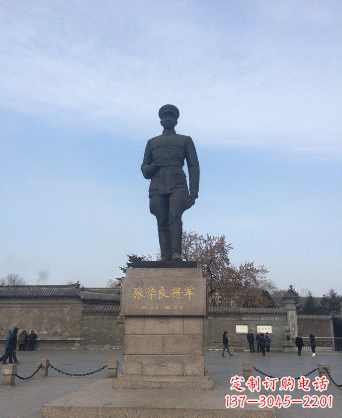 湖南铜雕张学良近代名人雕塑