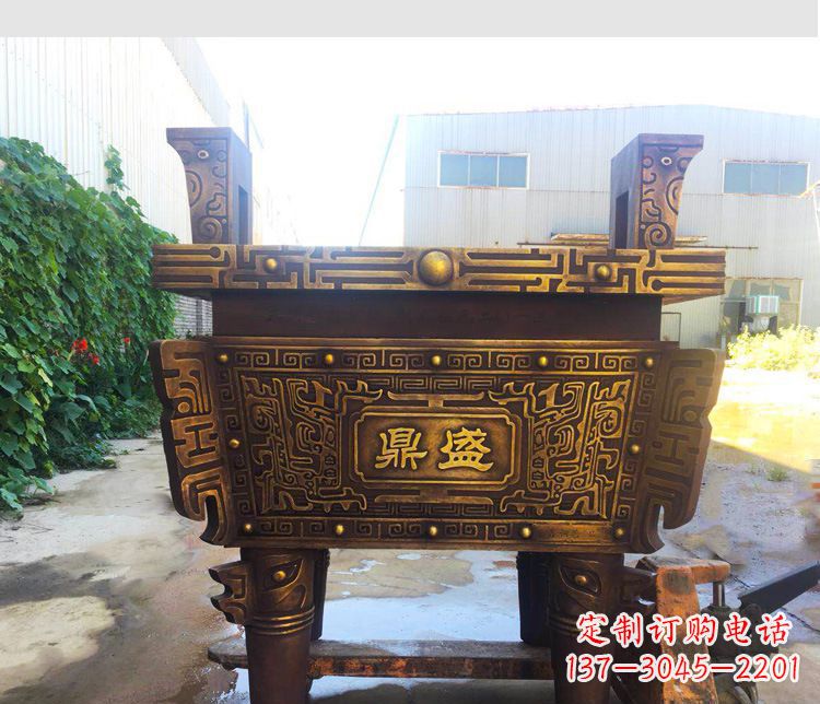 湖南铜雕招财鼎盛香炉