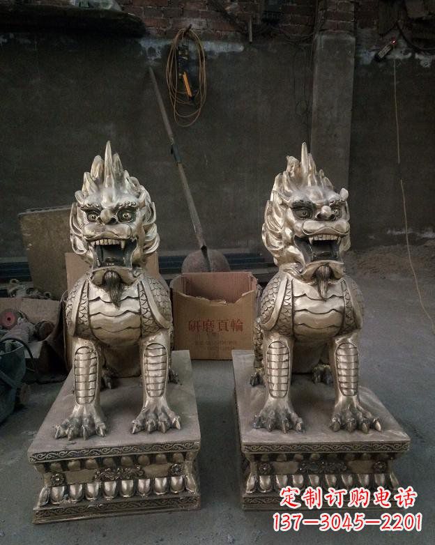 湖南铜雕镇宅麒麟