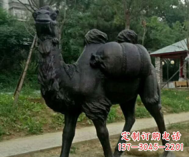 湖南驮行李的骆驼铜雕