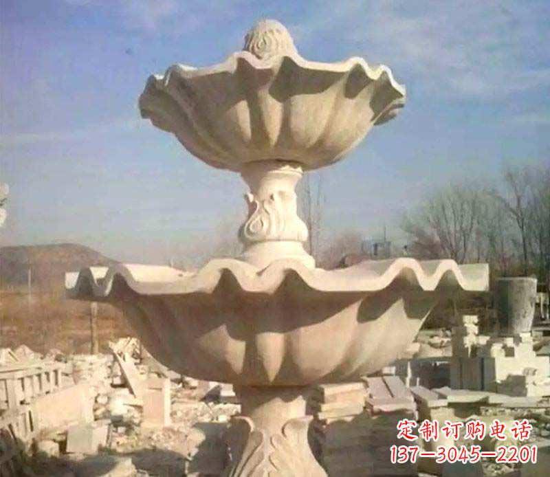 湖南晚霞红大型喷泉石雕