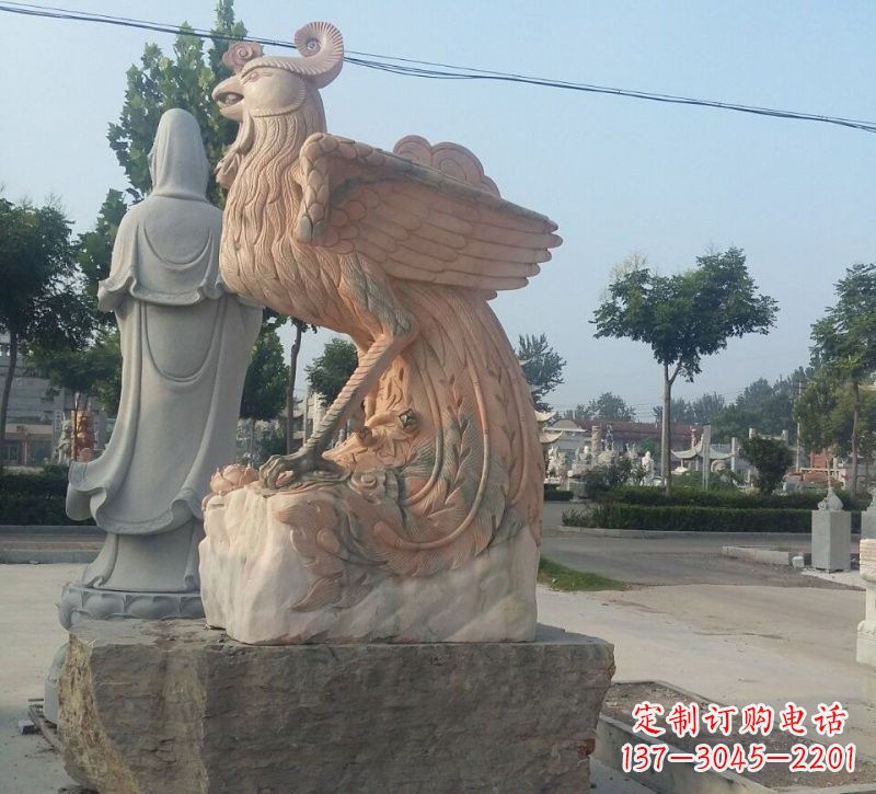湖南晚霞红凤凰石雕