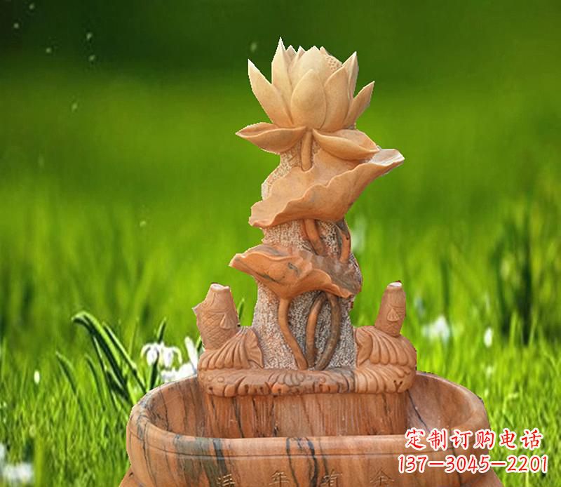 湖南晚霞红景观荷花水池