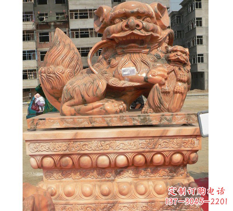 湖南晚霞红南方石狮子