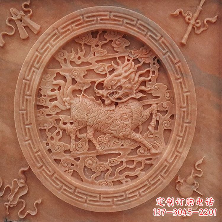 湖南晚霞红麒麟建筑装饰壁画