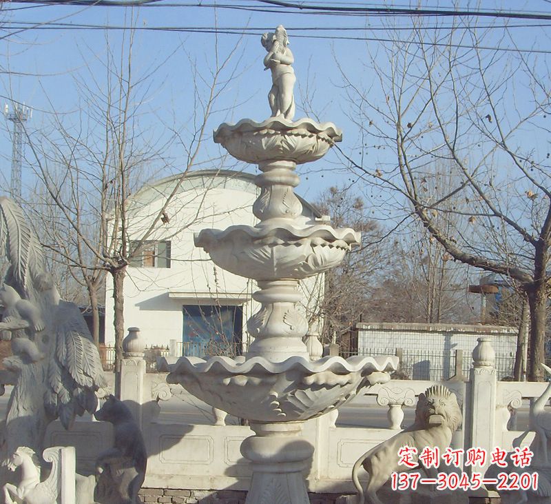 湖南晚霞红石雕风水球图片