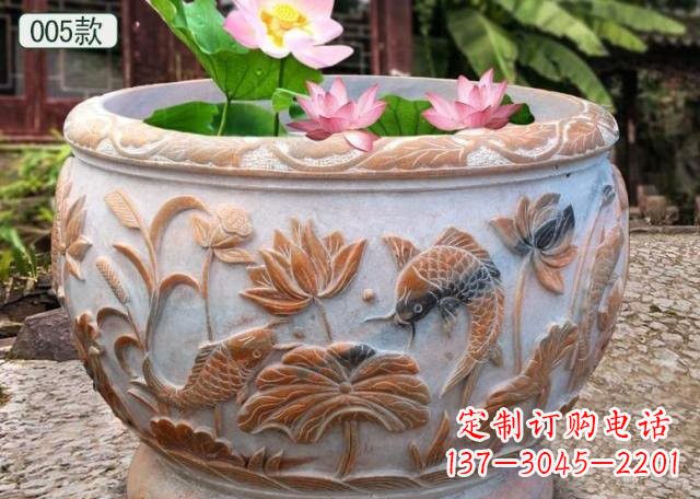湖南晚霞红水缸鱼缸雕塑