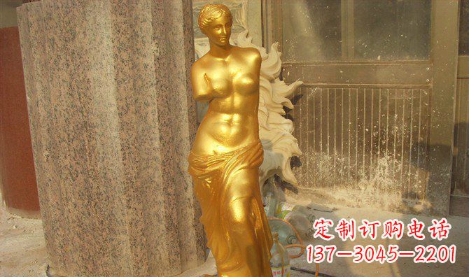 湖南维纳斯玻璃钢仿铜西方人物雕塑 (2)