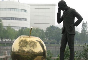 湖南中领雕塑：专业定制精美牛顿铜雕