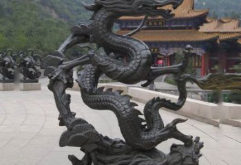 湖南超群绝伦的盘龙铜雕