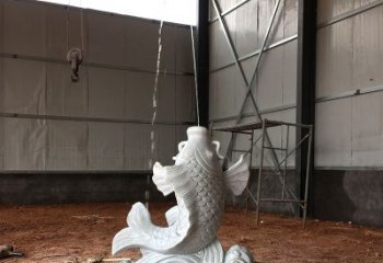 湖南汉白玉石鲤鱼雕塑，让你的梦想成真！