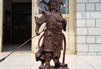 湖南唯美古典风格关公铜雕像
