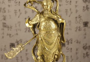 湖南中领雕塑|关羽铜像：令人惊叹的纯黄铜武财神