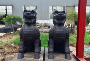 湖南青铜精美麒麟雕塑，注入艺术气息