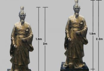湖南民族英雄屈原铜雕塑