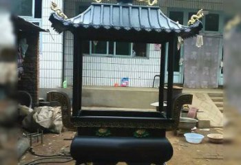 湖南中领雕塑精美全铜香炉古典雕塑
