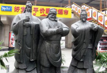 湖南铭记经典：三国英雄关羽雕塑