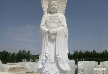 湖南观赏性质的三面观音石雕塑